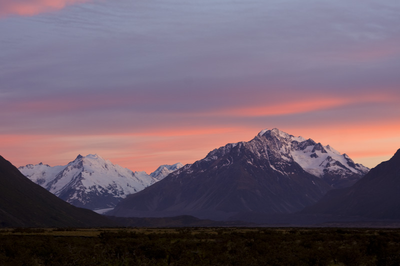 Sunrise And The Southern Alps